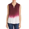 Single Thread Womens Dip-dye Sleeveless Button-down Top In Multi