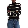 Single Thread Whipstitch Mock Neck Sweater In Multi