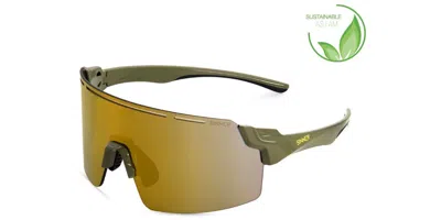 Sinner Amla Sisu-916-75-30 Men's Sunglasses Green Size 142 In Shiny Olive-matte Black