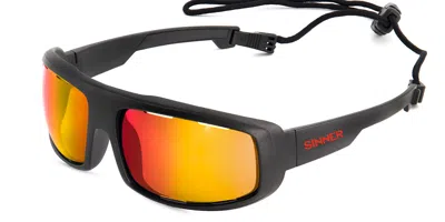Sinner Apollo Court Polarized Sisu-878-10-58b Men's Sunglasses Black Size Standard