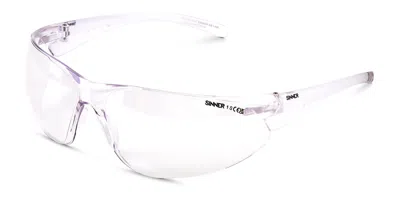 Sinner Beam Safety Glasses Sisa-022-30-07 Men's Glasses Clear Size 134 - Free Lenses - Blue Light Block Ava In Transparent