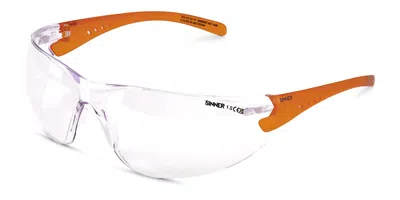 Sinner Beam Safety Glasses Sisa-022-60-07 Men's Glasses Orange Size 134 - Free Lenses - Blue Light Block Av