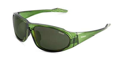 Sinner Bongu Sisu-937-75-28 Men's Sunglasses Green Size Standard In Transparent Olive