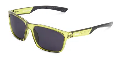 Sinner Breni Polarized Sisu-934-75-p10 Men's Sunglasses Green Size Standard In Transparent Olive Green-matte Black