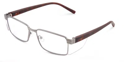 Sinner Brick Safety Glasses Sisa-027-20-07 Men's Glasses Gunmetal Size 144 - Free Lenses - Blue Light Block In Brown