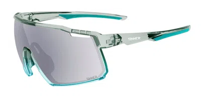 Sinner Fari Sisu-936-51-10 Men's Sunglasses Blue Size 147 In Transparent Gradient Light Blue-matte Li