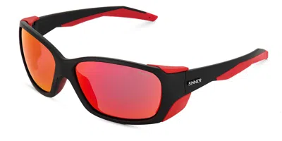 Sinner King Peak Asian Fit Sisu-890-10-58 Men's Sunglasses Black Size Standard