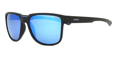 Sinner Knoll Polarized Sisu-897-10-p48 Men's Sunglasses Black Size Standard