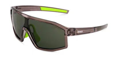 Sinner Lys Sisu-940-20-28 Men's Sunglasses Grey Size 139 In Transparent Grey - Matte Green