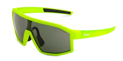 Sinner Lys Sisu-940-76-28 Men's Sunglasses Green Size 139 In Matte Neon Green - Matte Black