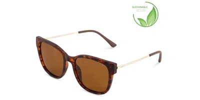 Sinner Mrauk Polarized Sisu-947-41-p30 Women's Sunglasses Tortoiseshell Size Standard In Matte Brown Tortoise