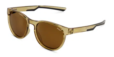 Sinner Niva Polarized Sisu-933-40-p30 Men's Sunglasses Brown Size Standard In Transparent Light Brown-matte Black