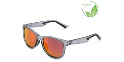 Sinner Pataua Polarized Sisu-926-20-p58 Men's Sunglasses Grey Size Standard In Shiny Transparent Grey-matte Black