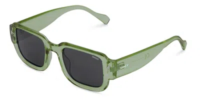 Sinner Sidari Polarized Sisu-942-75-p10 Women's Sunglasses Green Size Standard In Transparent Olive