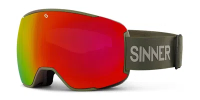 Sinner Snowflake Sigo-201-75a-58 Occhiali Da Sole Verdi Per Uomo In Green