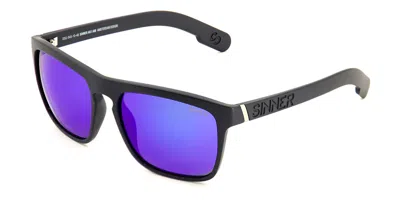Sinner Thunder X Sisu-845-10-49 Men's Sunglasses Black Size 45