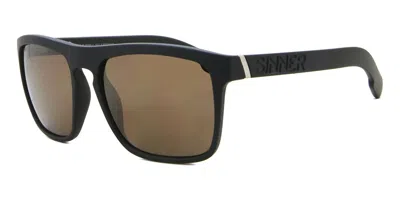 Sinner Thunder X Sisu-845-11-09 Men's Sunglasses Black Size 45