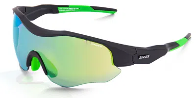 Sinner Triple Ii Sisu-873-10-58 Men's Sunglasses Black Size 134