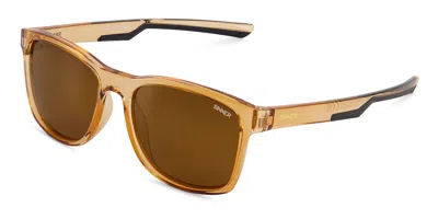 Sinner Zuni Polarized Sisu-938-41-p30 Men's Sunglasses Brown Size Standard In Transparent Light Brown-matte Black