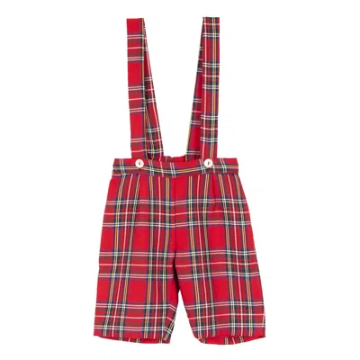 Siola Babies' Bermuda With Braces In Rosso