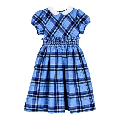 Siola Kids' Blue Checked Dress
