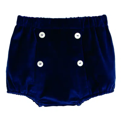 Siola Babies' Blue Velvet Culotte