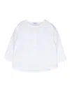 Siola Button Fly Long-sleeve Top In White