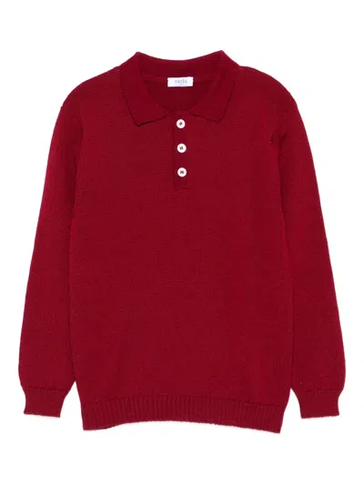 Siola Kids' Buttoned Polo Shirt In Red