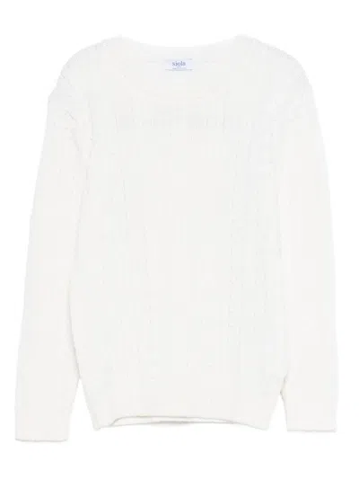 Siola Cable-knit Sweater In White