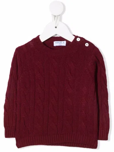 Siola Maglione A Trecce In Bordeaux