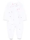 Siola Candy Cane-embroidered Pyjamas In White