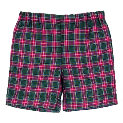 Siola Kids' Checked Bermuda In Verde