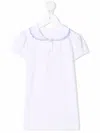 Siola Contrast-trim Cotton Blouse In 白色
