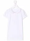 Siola Contrast-trim Cotton Blouse In White