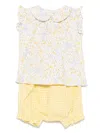 Siola Cotton Shorts Set In Yellow