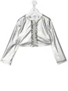 Siola Cropped Jacket In Argento
