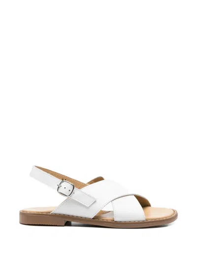 Siola Kids' Crossover-strap Slingback Sandals In White