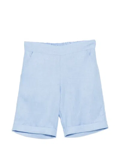 Siola Kids' Cuffed Shorts In Blue