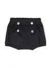 Siola Double-breasted Cotton Shorts In Blue