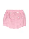 Siola Double-breasted Gingham Shorts In Pink