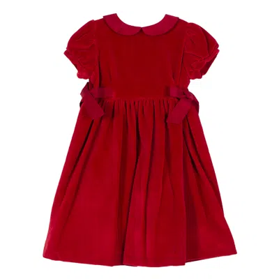Siola Babies' Dress With Bows On The Hips In Rosso