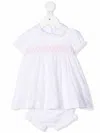 Siola Elasticated-panel Cotton Dress In 白色