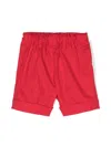 Siola Elasticated-waist Cotton Shorts In 红色
