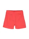 Siola Elasticated-waist Cotton Shorts In Red