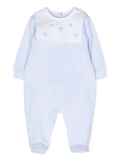 Siola Babies' Embroidered-bow Body In Blue