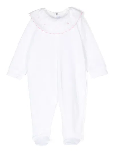 Siola Babies' Embroidered-collar Pajamas In White