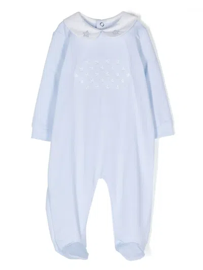 Siola Babies' Embroidered-motif Pajamas In Blue