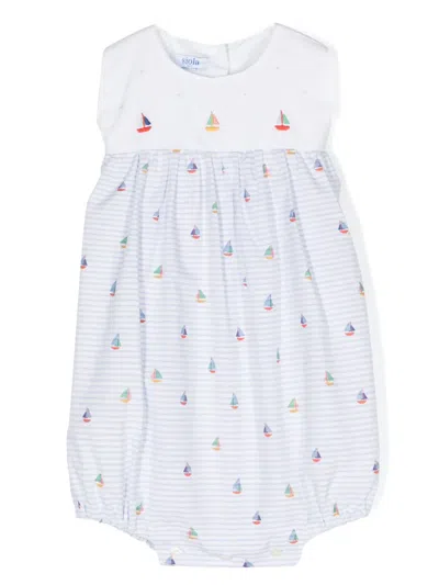 Siola Babies' Embroidered-motif Romper In White