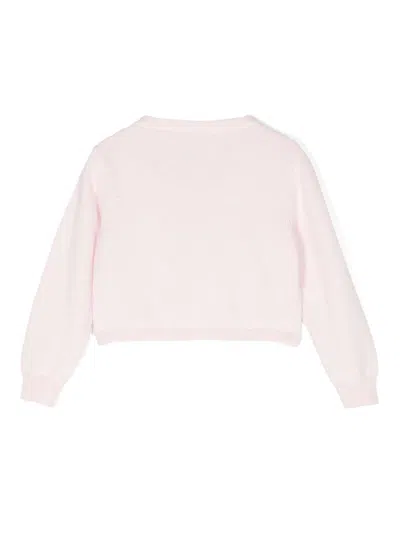 Siola Kids' Fine-knit Cardigan In Pink