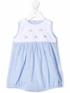 Siola Fish Embroidery Colour-block Shorties In 蓝色